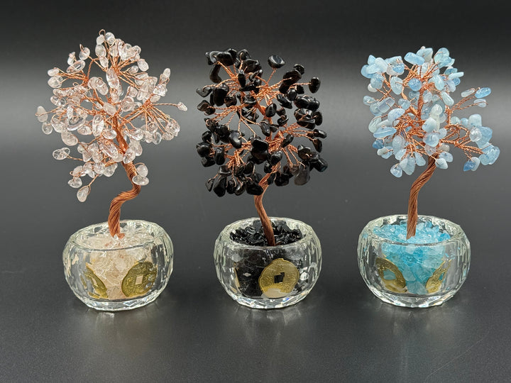 Abundance & Harmony Crystal Tree in Glass Bowl