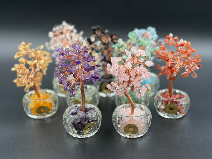 Abundance & Harmony Crystal Tree in Glass Bowl
