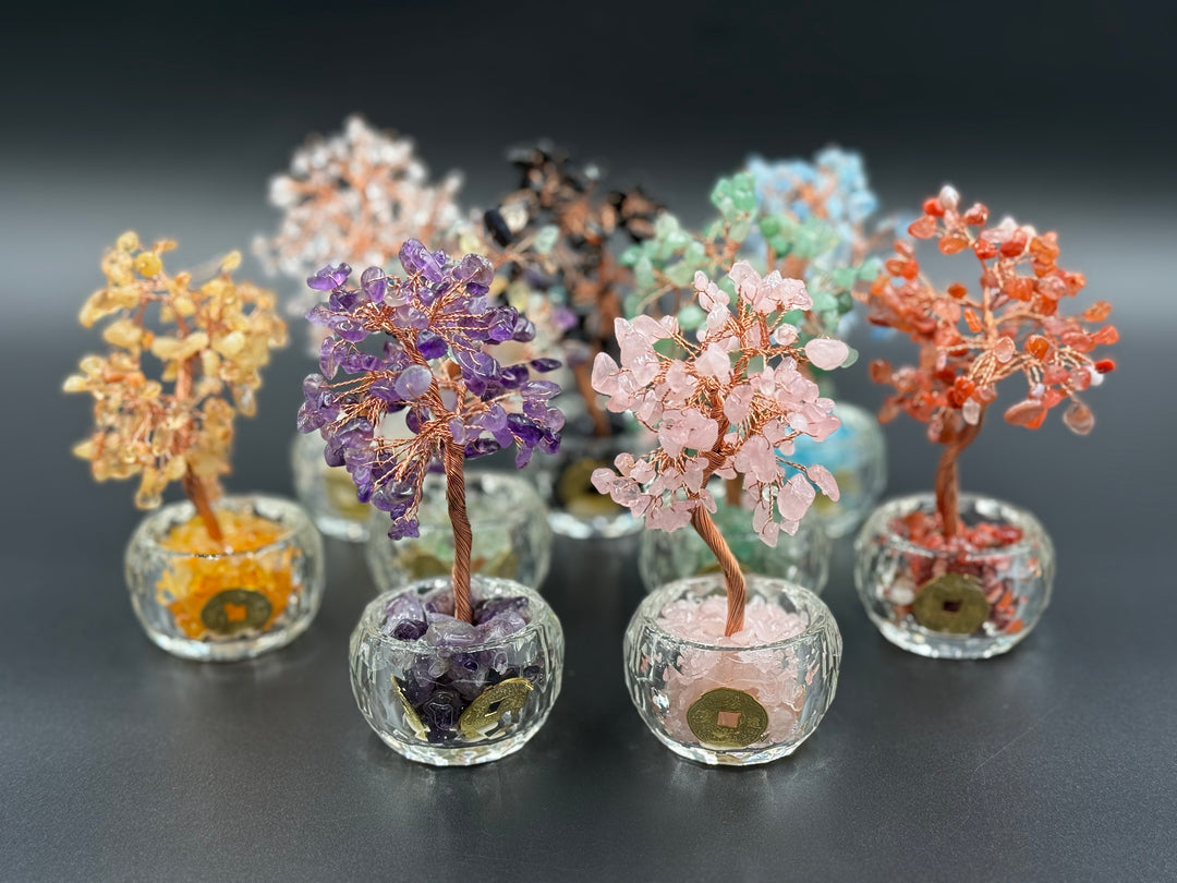 Abundance & Harmony Crystal Tree in Glass Bowl