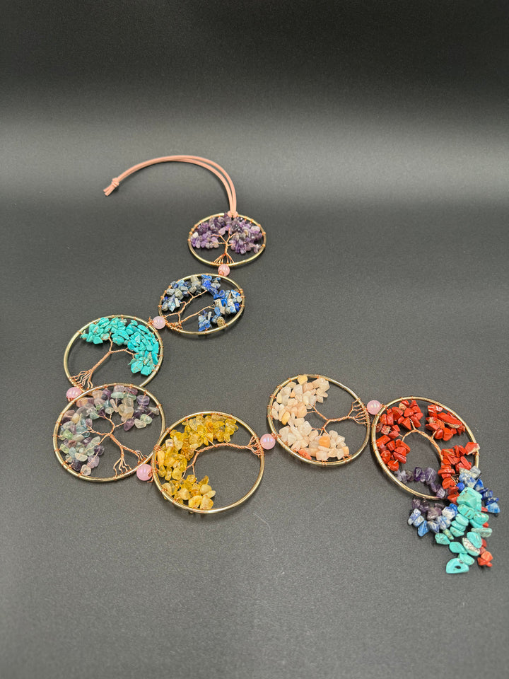 7 Chakras Tree of Life Dream Catcher Wall Decor