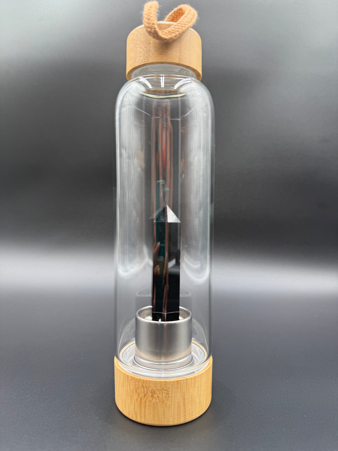 Crystal Infusion Glass & Bamboo Water Bottle