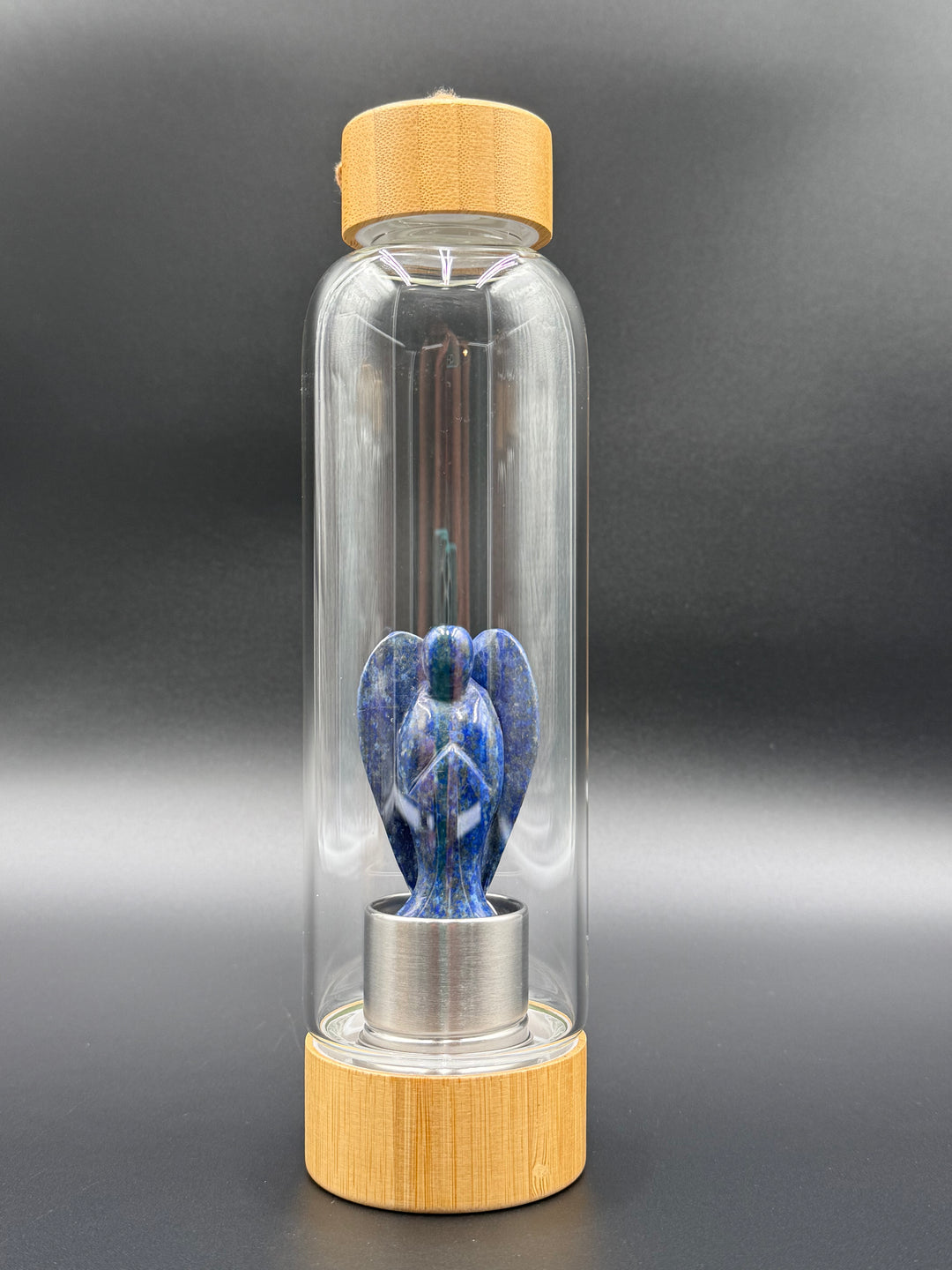 Angel - Crystal Infusion Glass & Bamboo Water Bottle