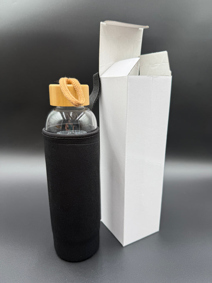 Angel - Crystal Infusion Glass & Bamboo Water Bottle