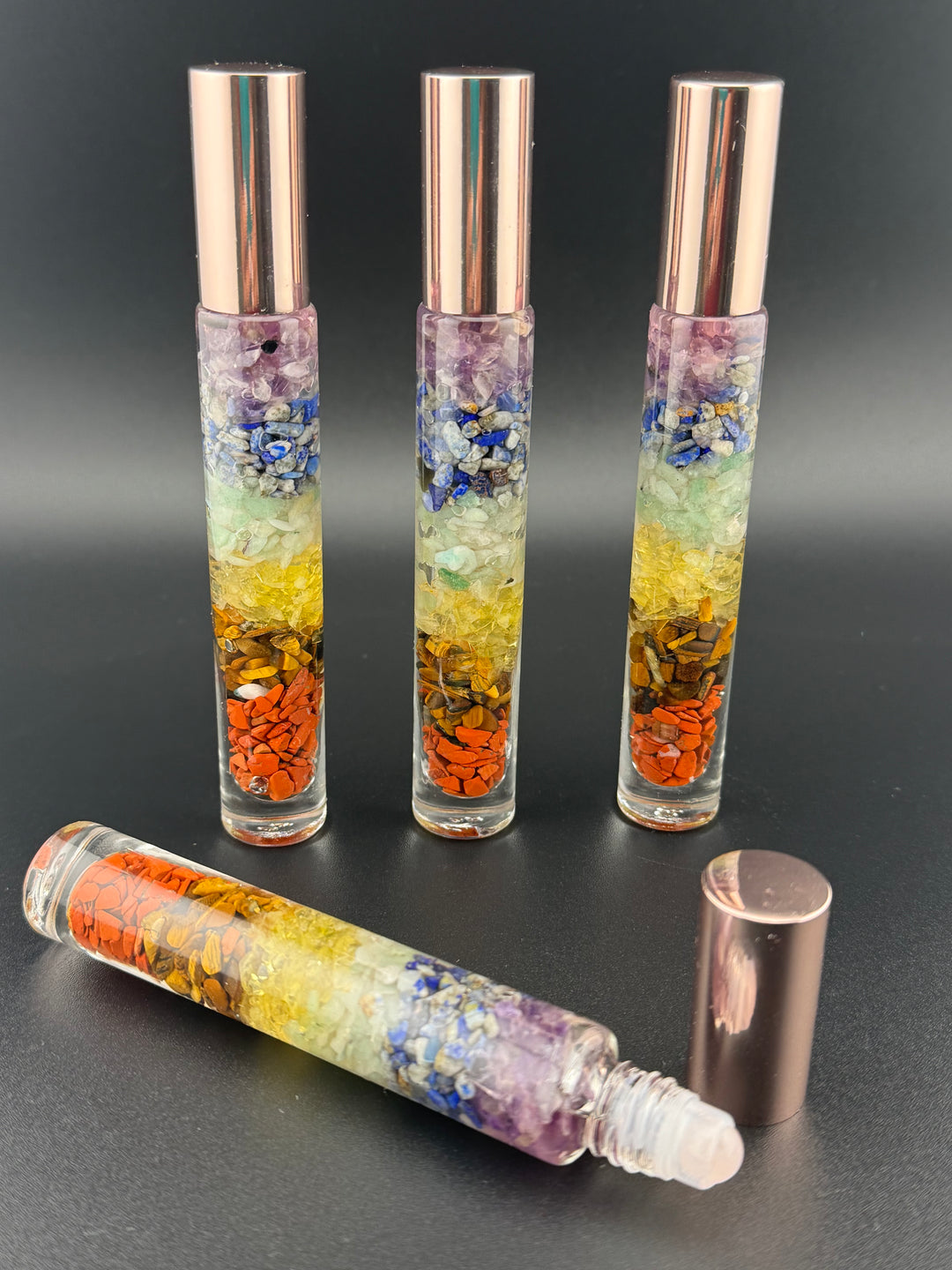 7 Chakra Cystals Roll-On Infused with Essential Oil
