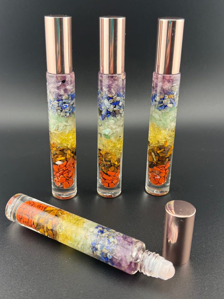 7 Chakra Cystals Roll-On Infused with Essential Oil