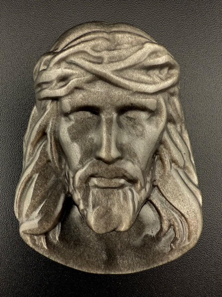 Eternal Grace - Natural Obsidian Jesus Face