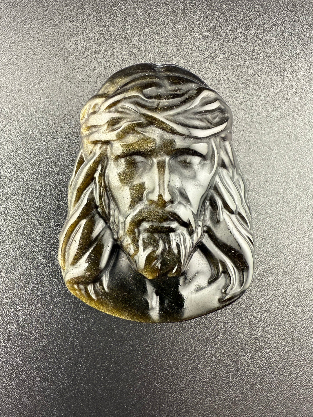 Eternal Grace - Natural Obsidian Jesus Face