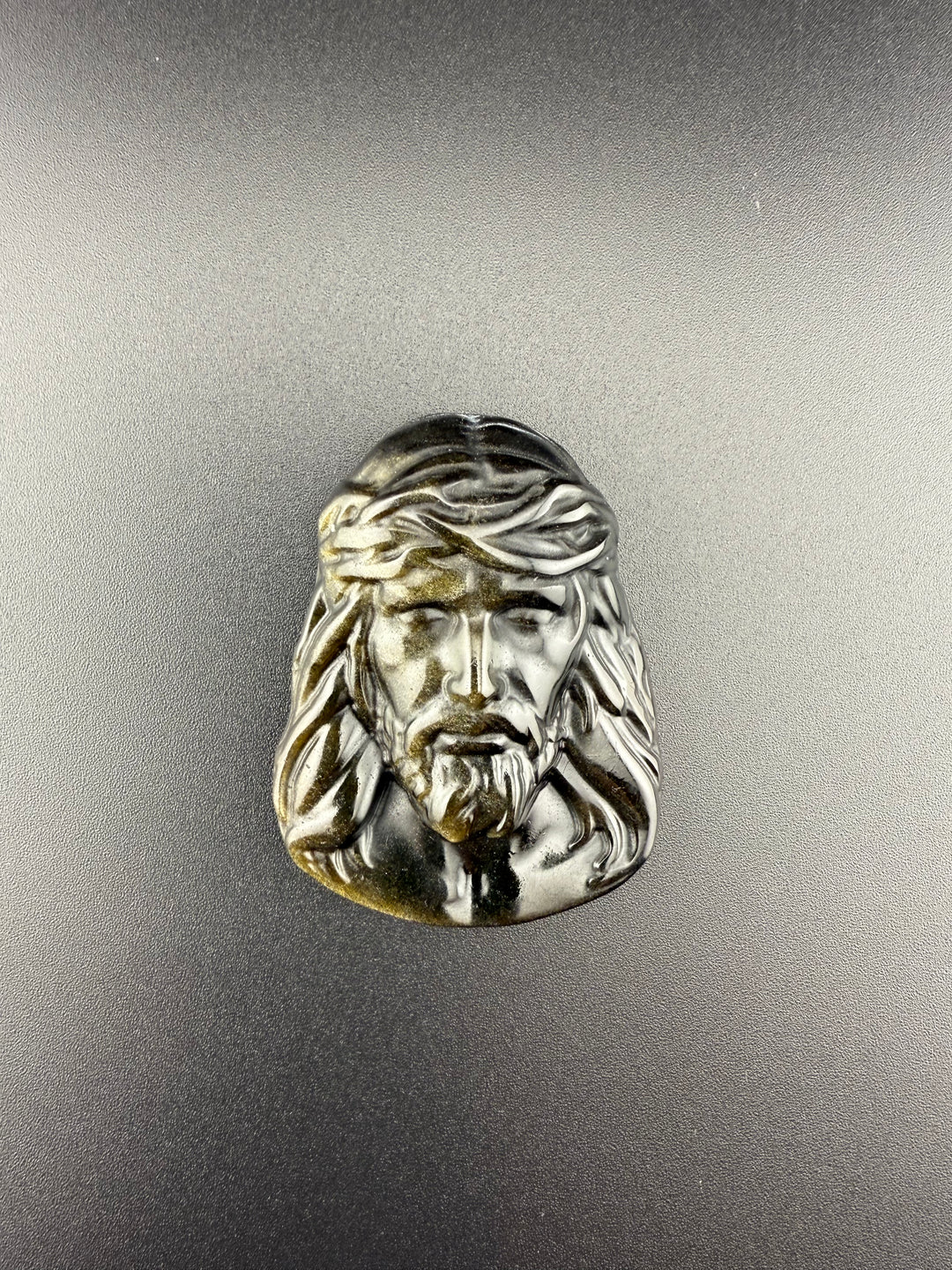 Eternal Grace - Natural Obsidian Jesus Face