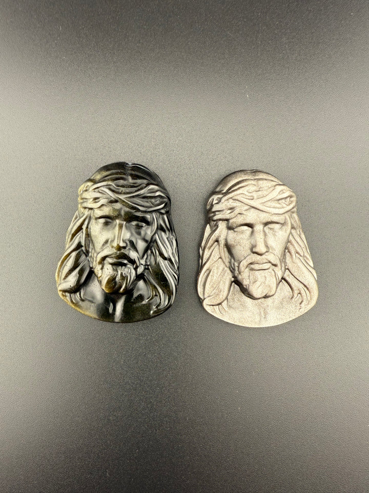 Eternal Grace - Natural Obsidian Jesus Face