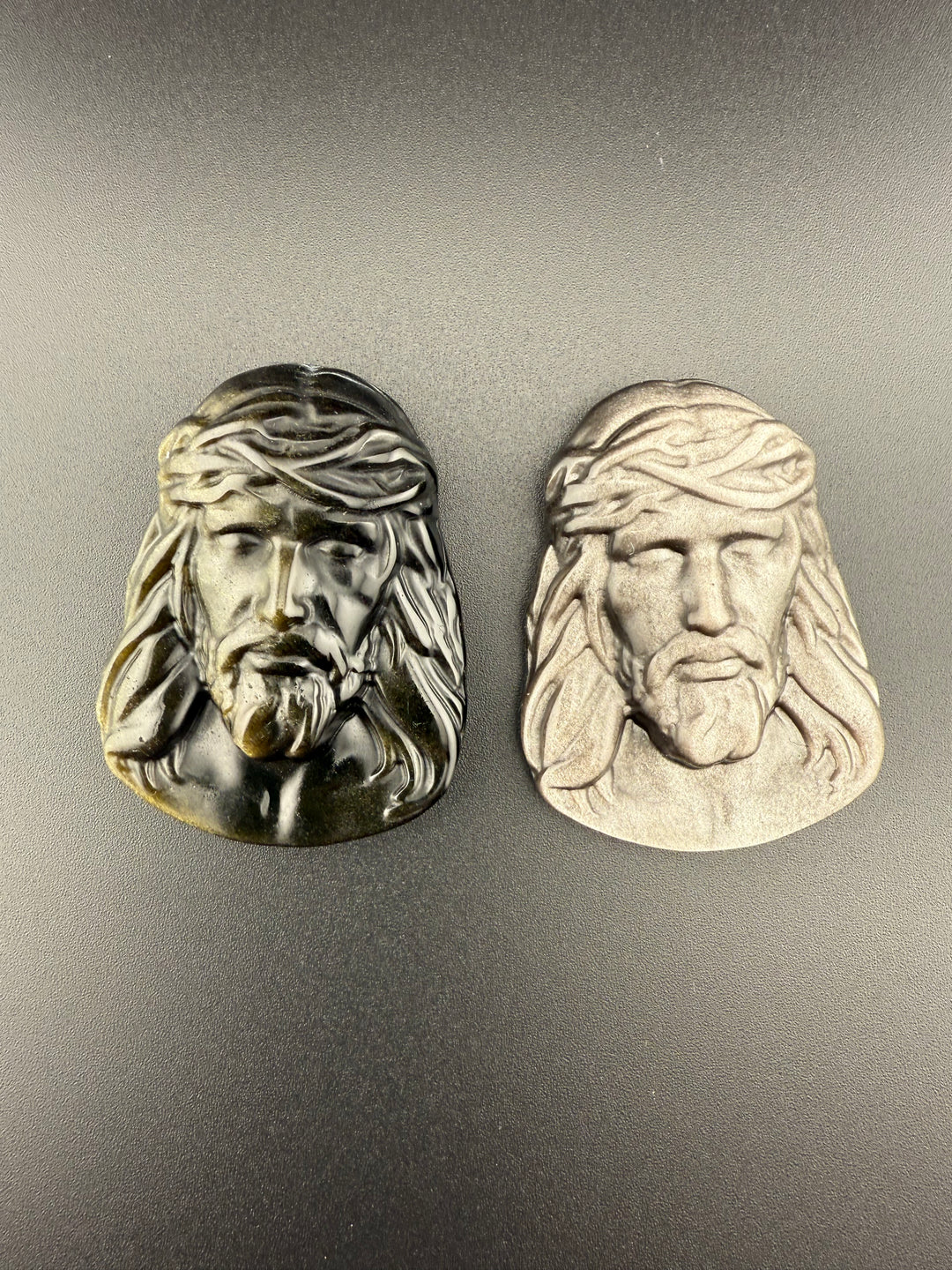 Eternal Grace - Natural Obsidian Jesus Face