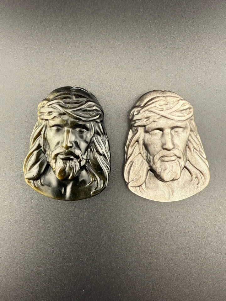 Eternal Grace - Natural Obsidian Jesus Face