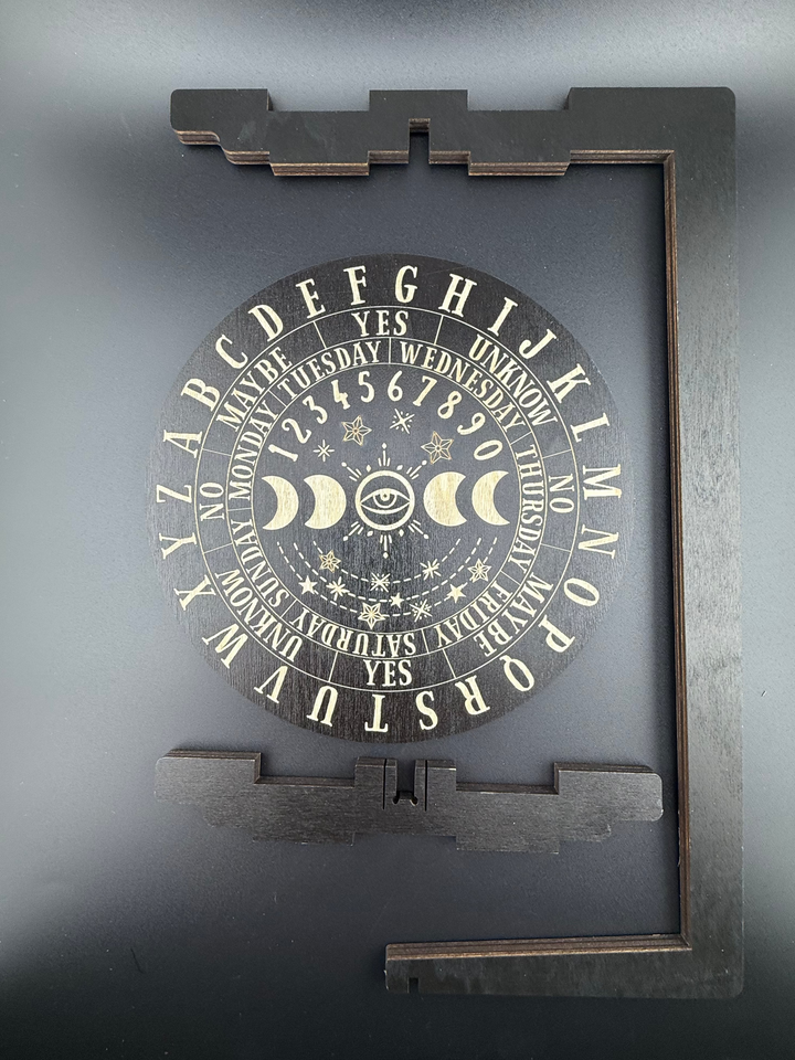 Wooden Pendulum Stand with Celestial Stars & Moon Design