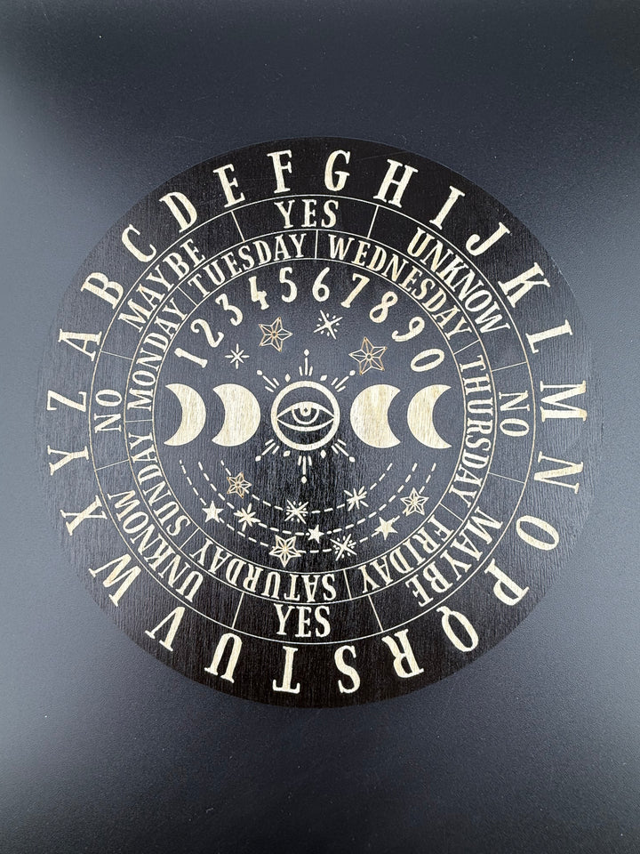 Wooden Pendulum Stand with Celestial Stars & Moon Design