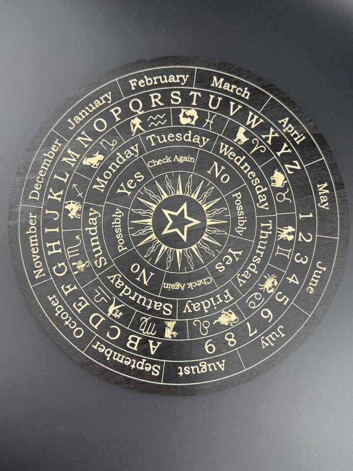 Wooden Pendulum Stand with Celestial Stars & Moon Design