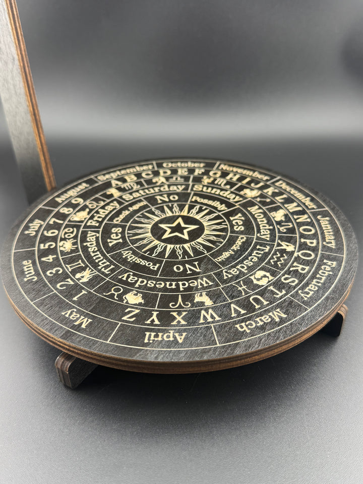 Wooden Pendulum Stand with Celestial Stars & Moon Design