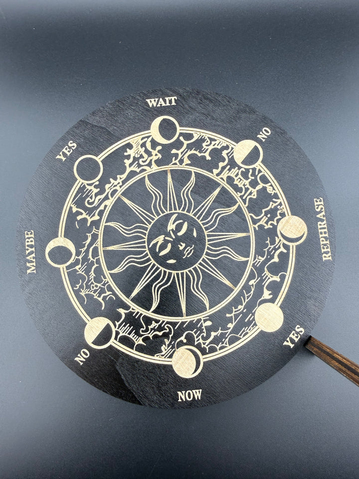 Wooden Pendulum Stand with Celestial Stars & Moon Design