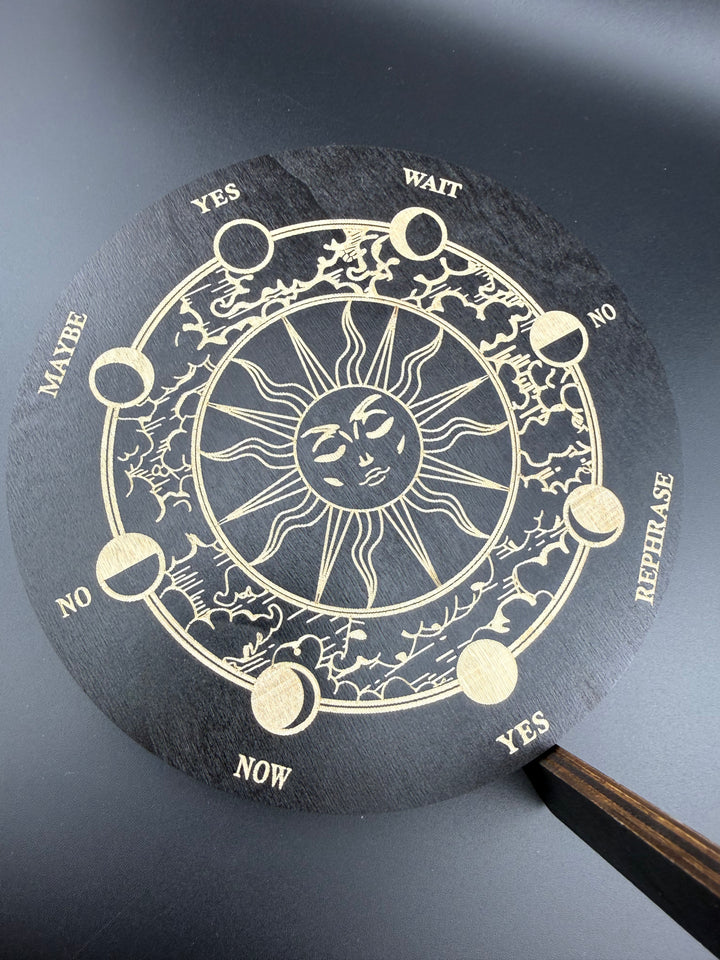 Wooden Pendulum Stand with Celestial Stars & Moon Design