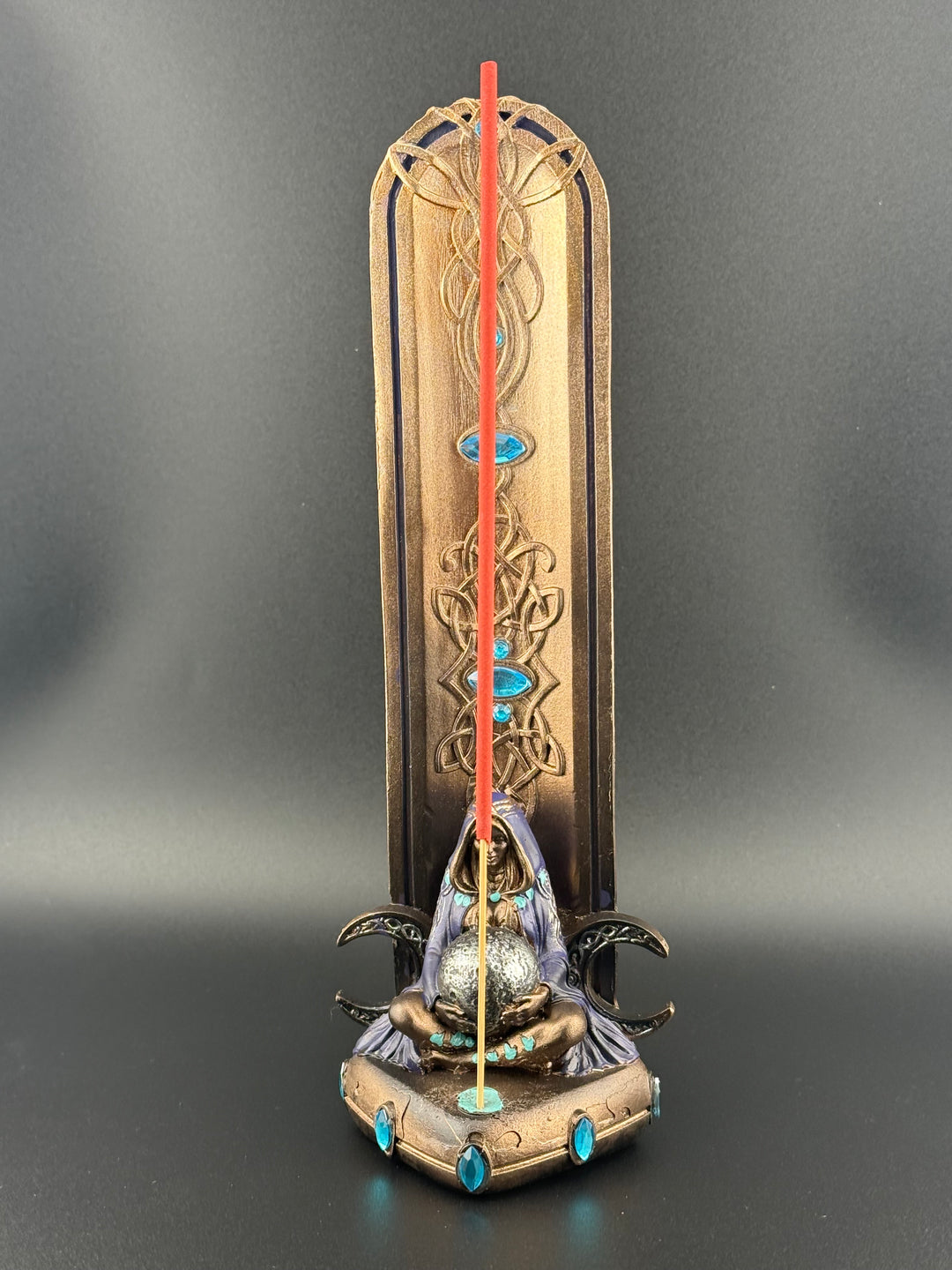 Hand-Painted Triple Moon Goddess Incense Holder (Nemesis Now)