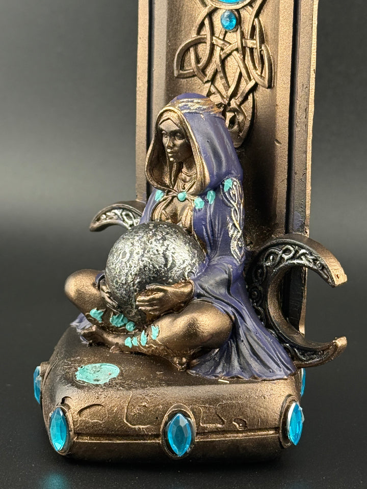 Hand-Painted Triple Moon Goddess Incense Holder (Nemesis Now)