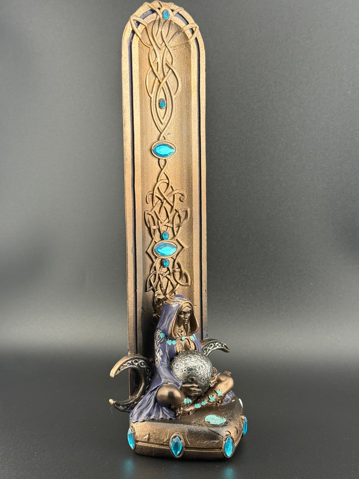 Hand-Painted Triple Moon Goddess Incense Holder (Nemesis Now)