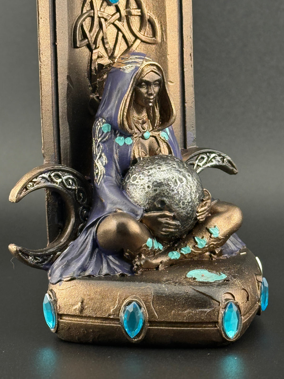 Hand-Painted Triple Moon Goddess Incense Holder (Nemesis Now)