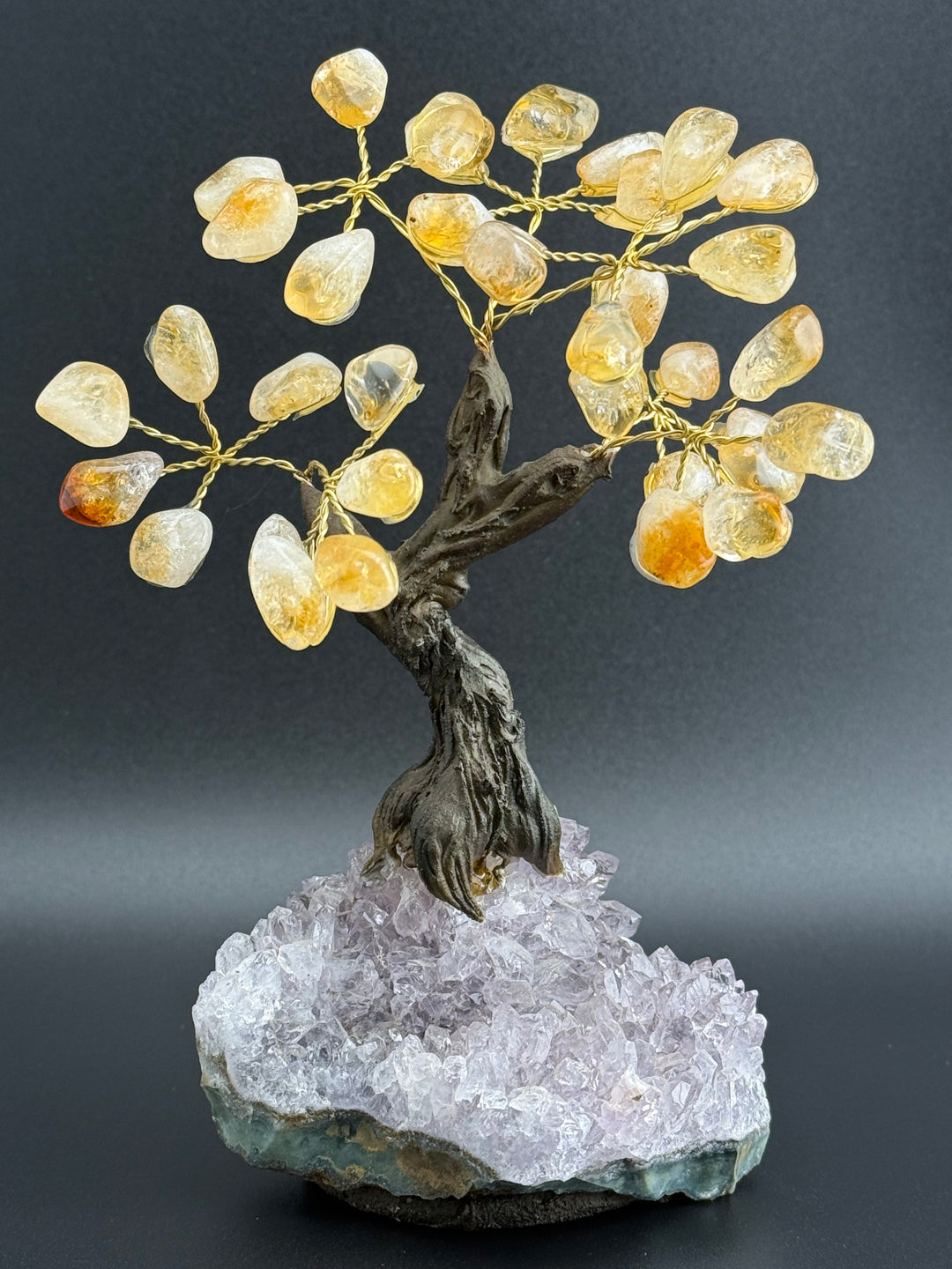 Authentic Brazilian Crystal Tree of Life on Amethyst Base (Small)
