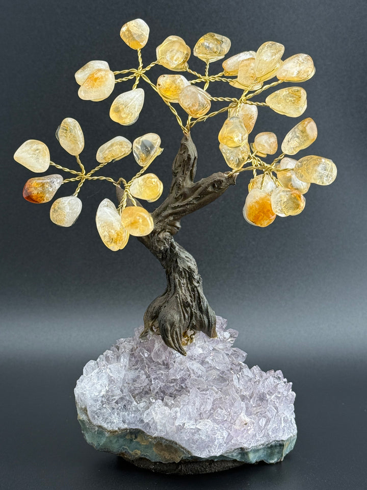 Authentic Brazilian Crystal Tree of Life on Amethyst Base (Small)