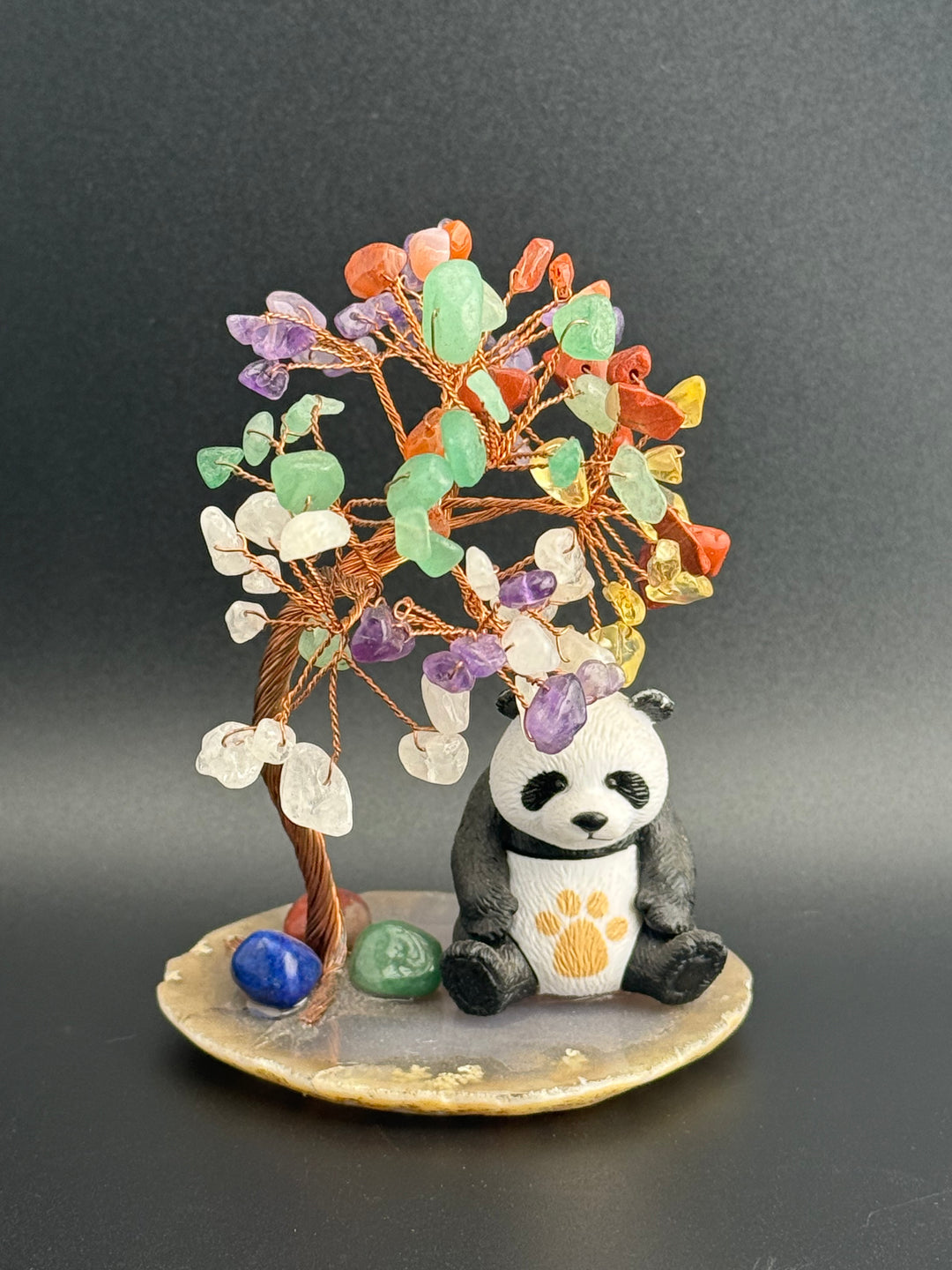 Peaceful Panda Crystal Tree of Life