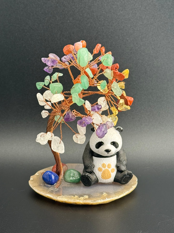 Peaceful Panda Crystal Tree of Life