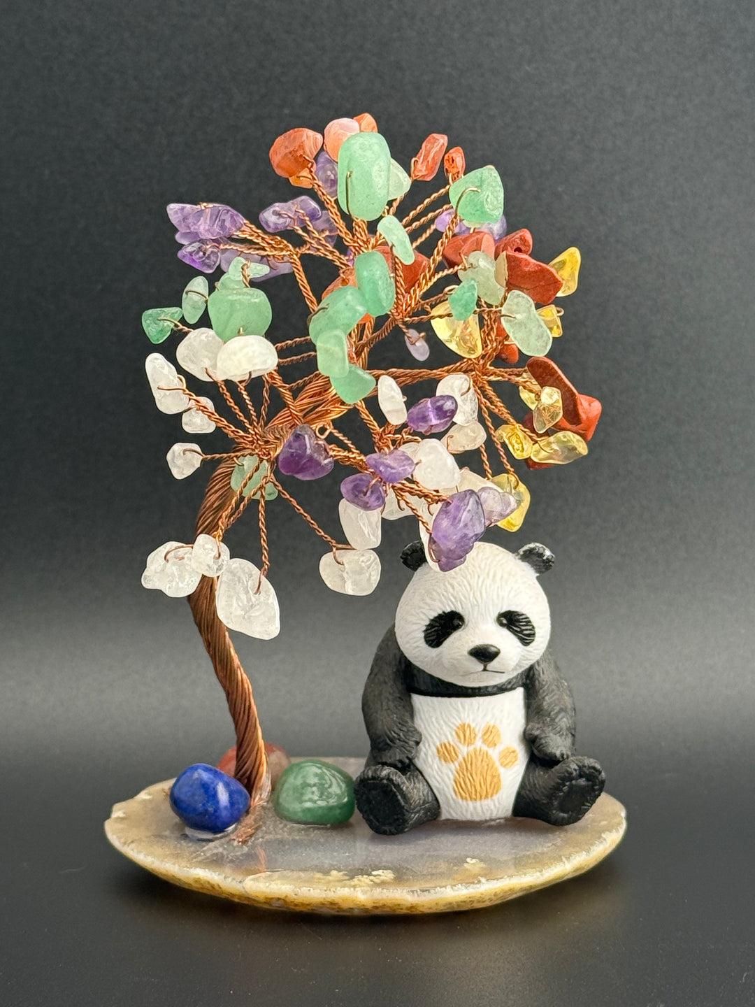 Peaceful Panda Crystal Tree of Life