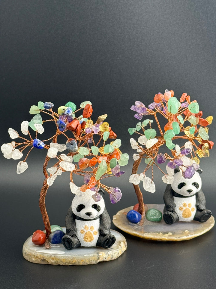 Peaceful Panda Crystal Tree of Life