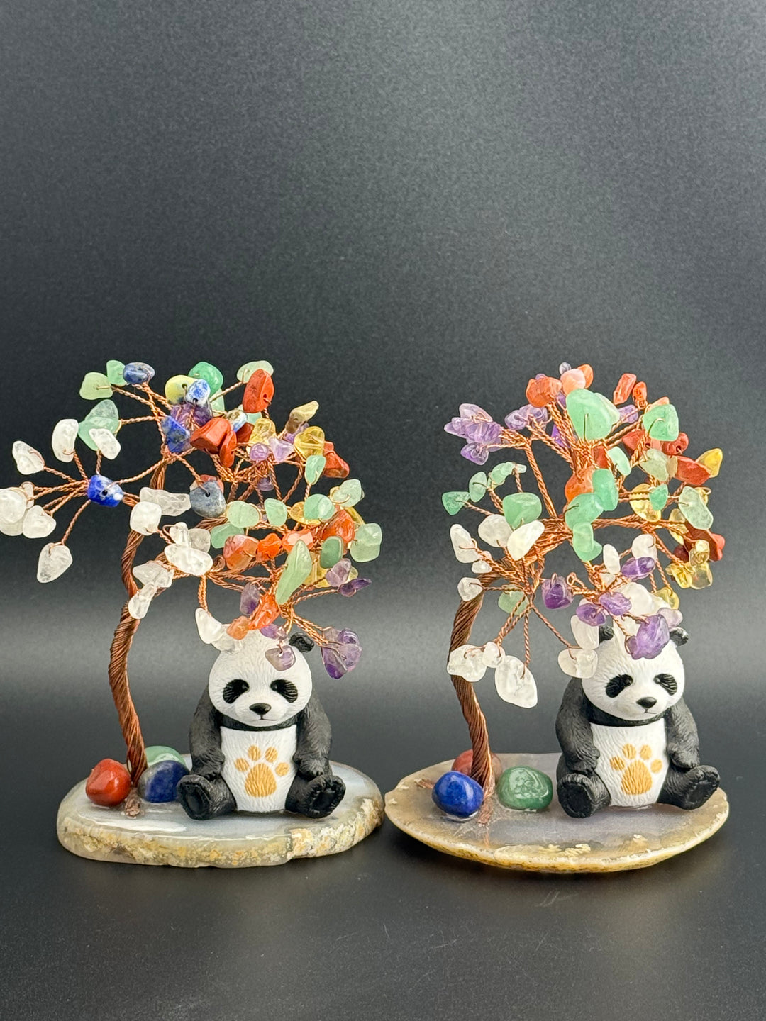 Peaceful Panda Crystal Tree of Life