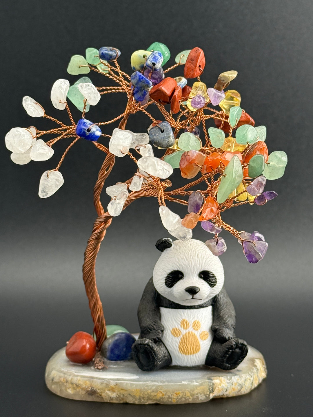 Peaceful Panda Crystal Tree of Life
