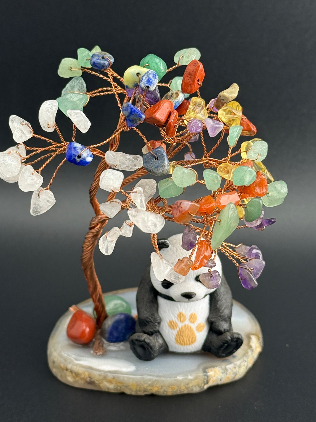 Peaceful Panda Crystal Tree of Life