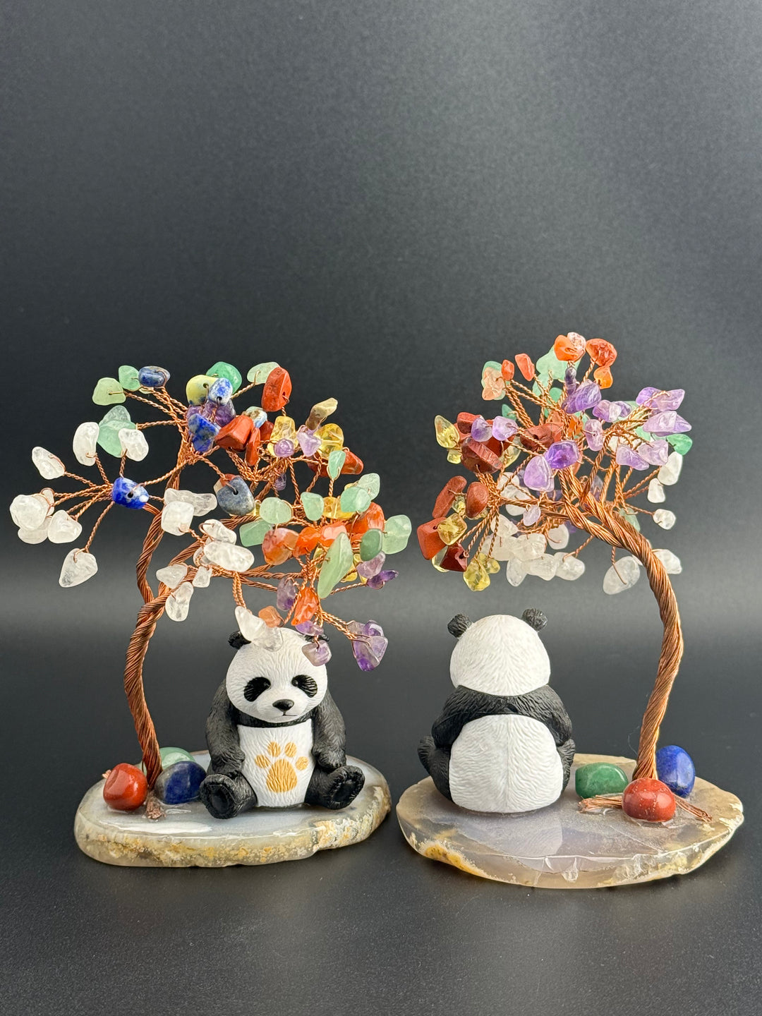 Peaceful Panda Crystal Tree of Life