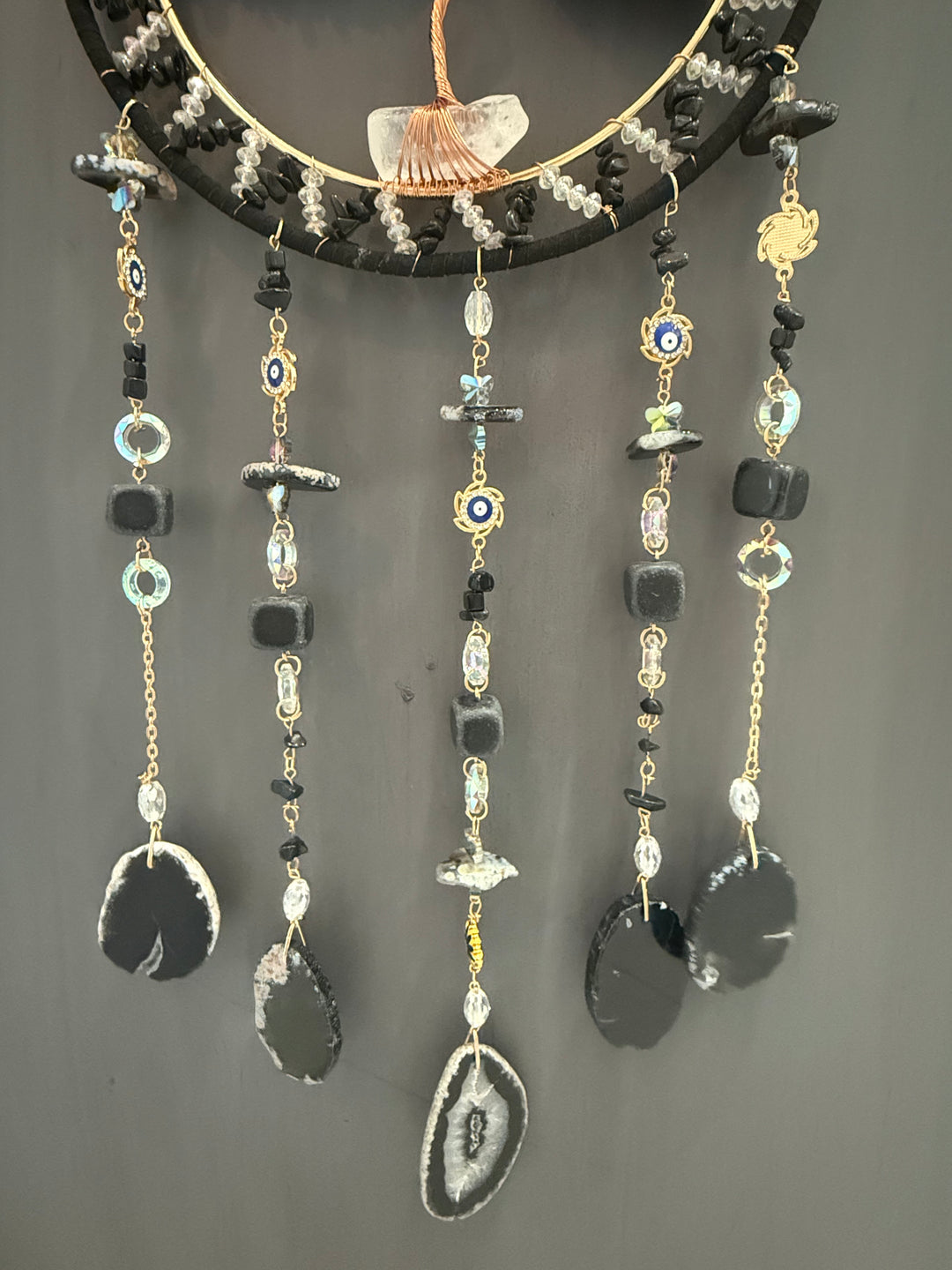 Obsidian Grounding & Protection Tree of Life Suncatcher (Extra Large)