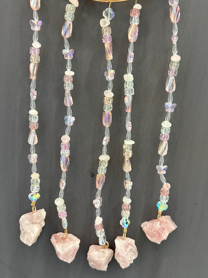Rose Quartz Moon Sun Catcher