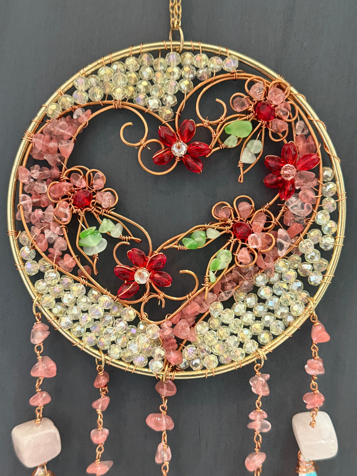 Eternal Love Crystal Heart Sun catcher