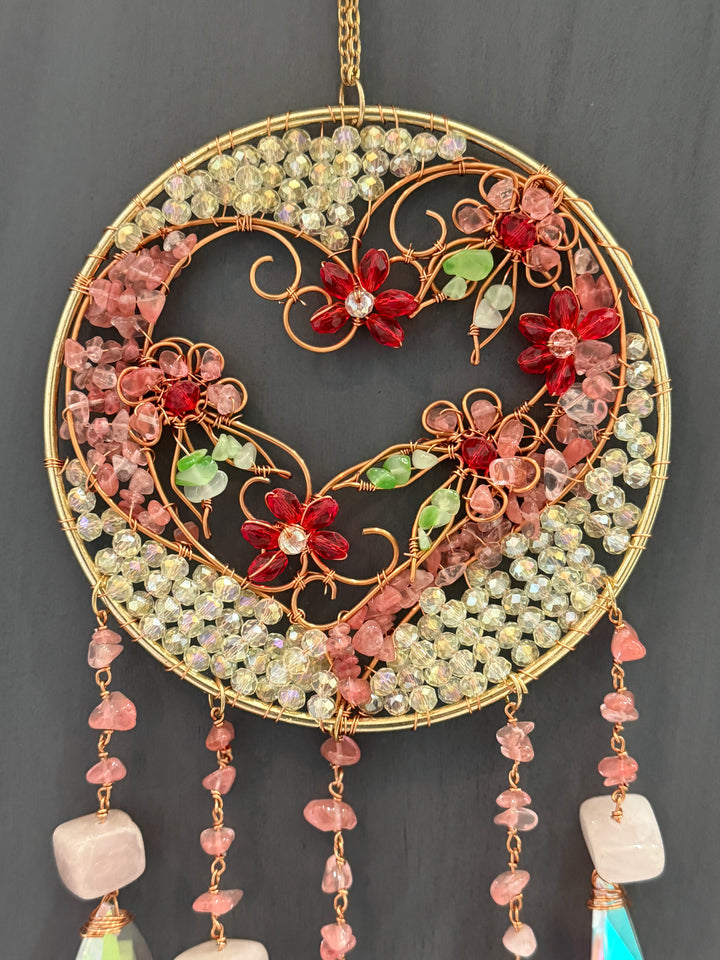 Eternal Love Crystal Heart Sun catcher