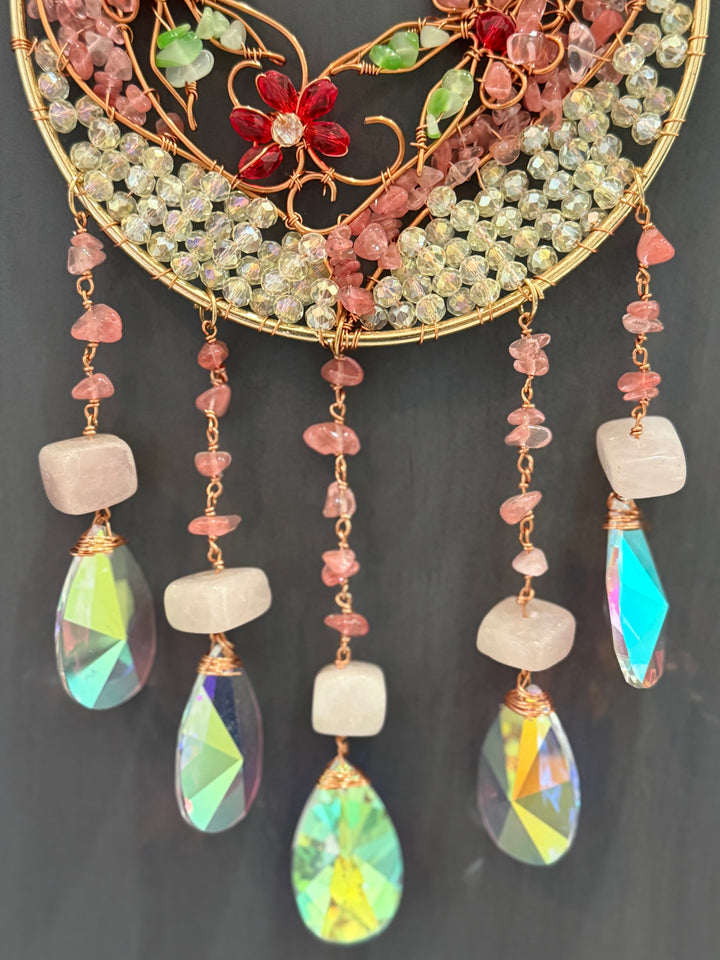Eternal Love Crystal Heart Sun catcher