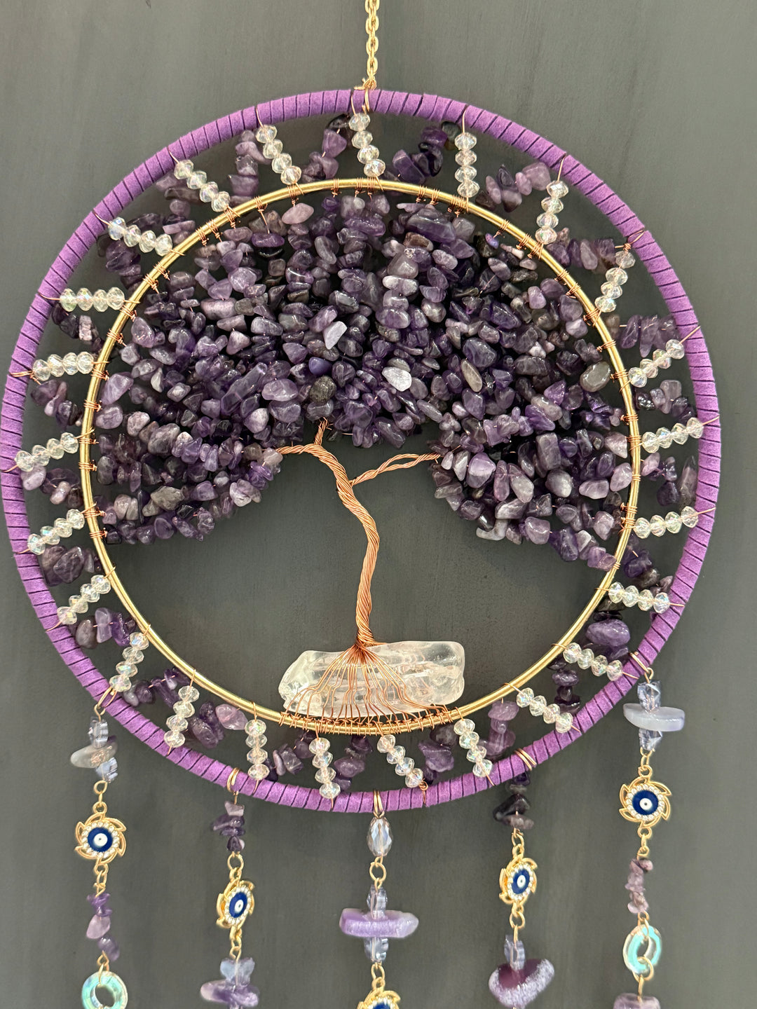 Amethyst Serenity Tree of Life Suncatcher (Extra Large)