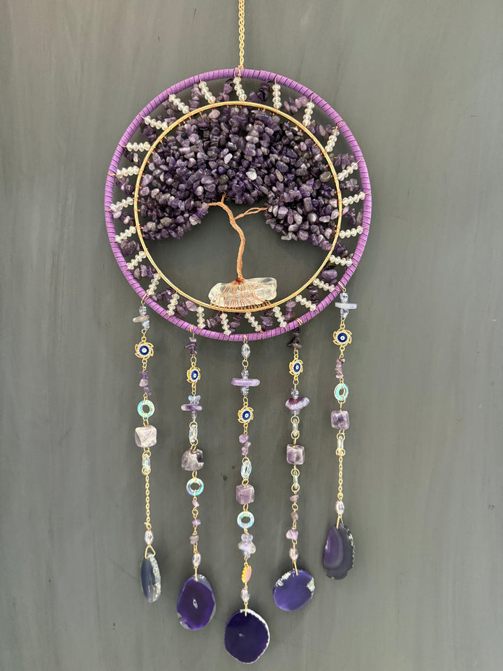 Amethyst Serenity Tree of Life Suncatcher (Extra Large)