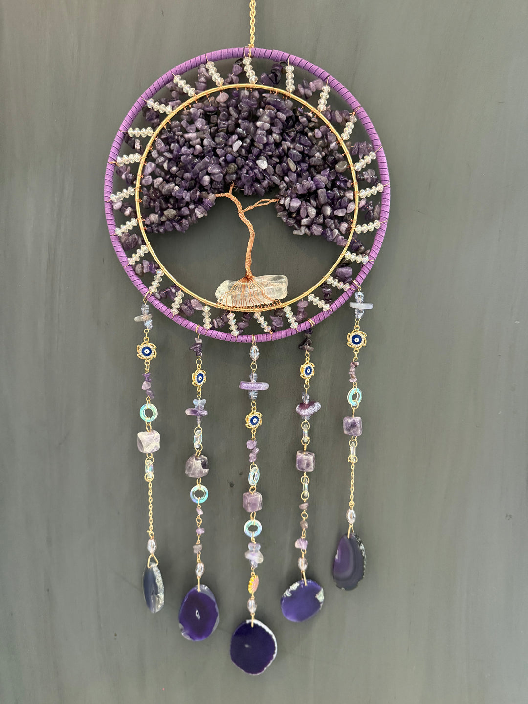 Amethyst Serenity Tree of Life Suncatcher (Extra Large)