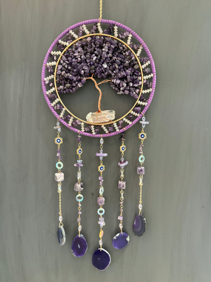 Amethyst Serenity Tree of Life Suncatcher (Extra Large)