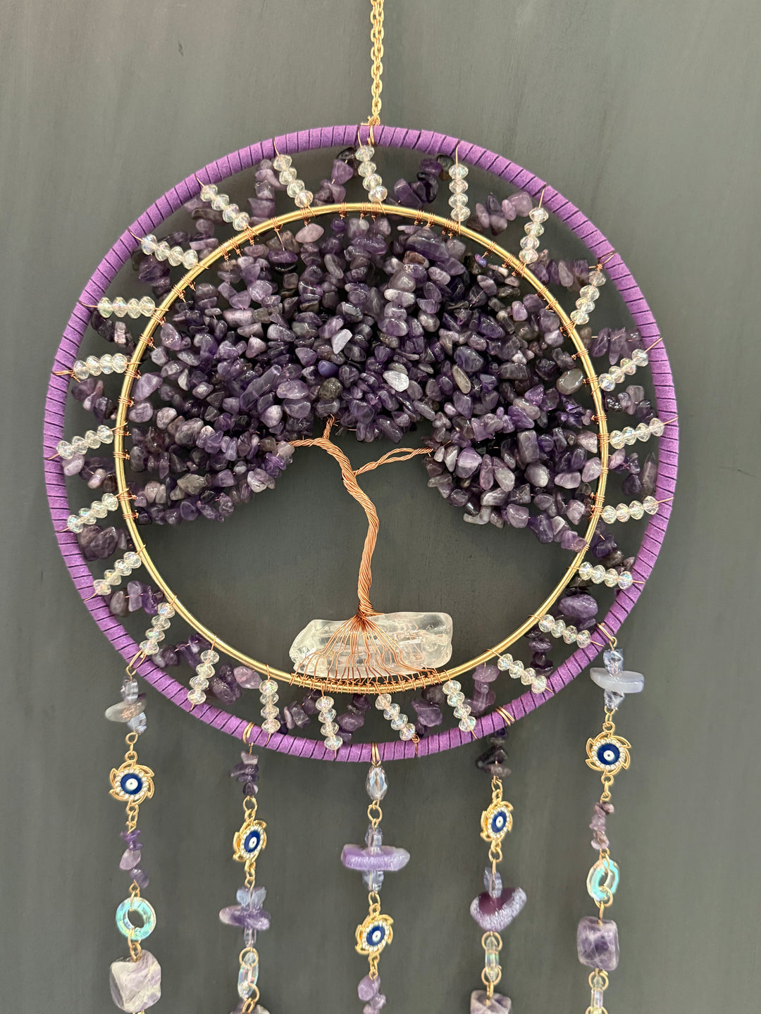 Amethyst Serenity Tree of Life Suncatcher (Extra Large)