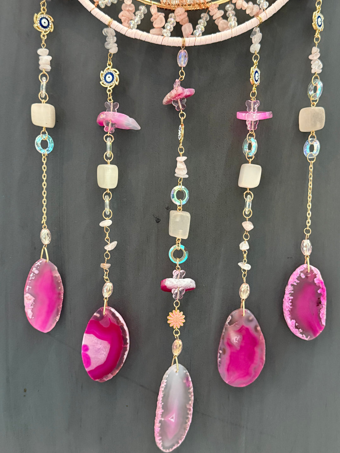 Rose Quartz Love & Harmony Tree of Life Suncatcher (Extra Large)