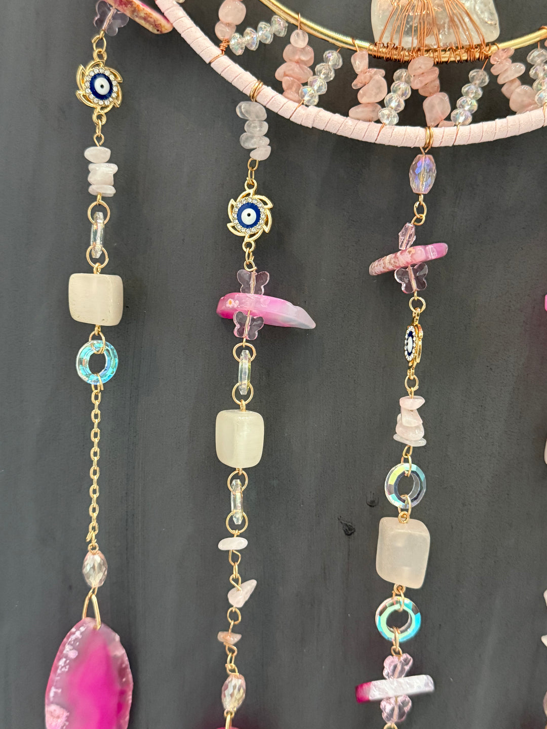 Rose Quartz Love & Harmony Tree of Life Suncatcher (Extra Large)