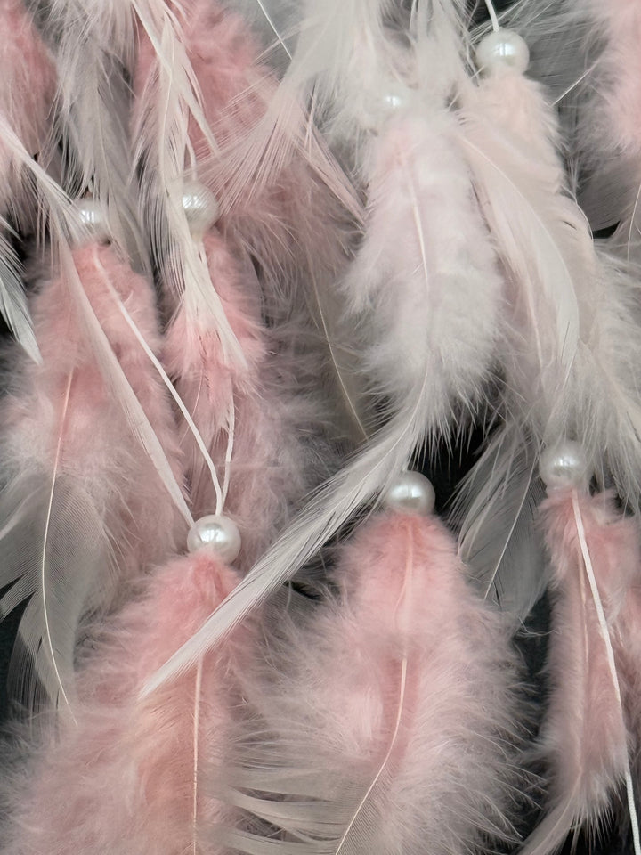 Tree of Love Dream Catcher – Rose Quartz, Carnelian, and Pearl Elegance