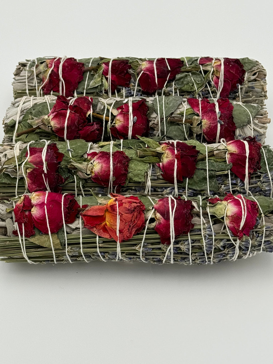 Serenity Blooms - 7" Sage Stick Infused with Red Roses, Lavender, and White Sage