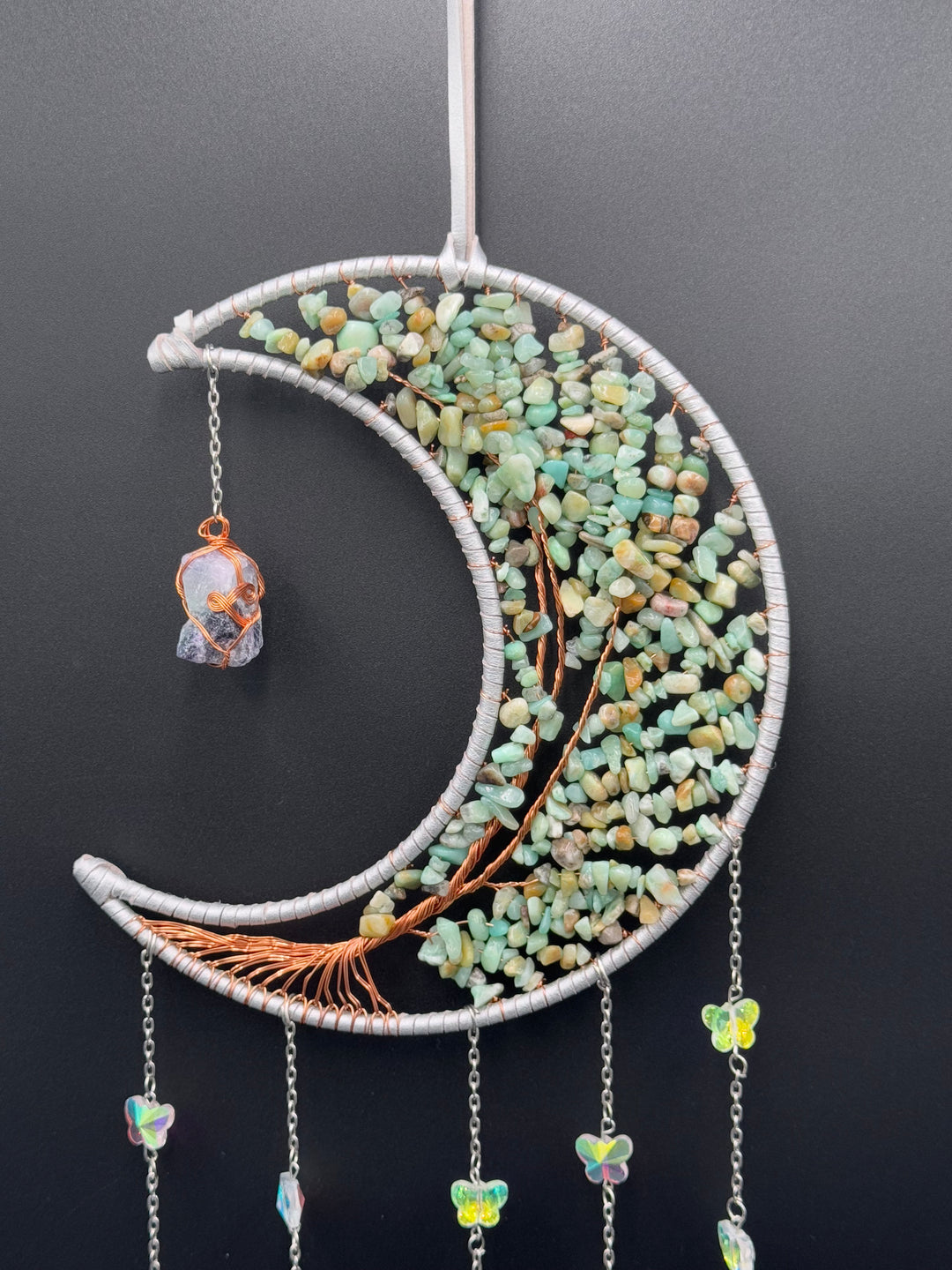 Lunar Dream & Sun catcher with Fluorite and Agate